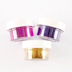 Embossing Powders Violet, Fuschia and Gold Twinkles