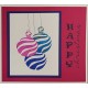 Upright Bold Happy Christmas Cling Rubber Stamp