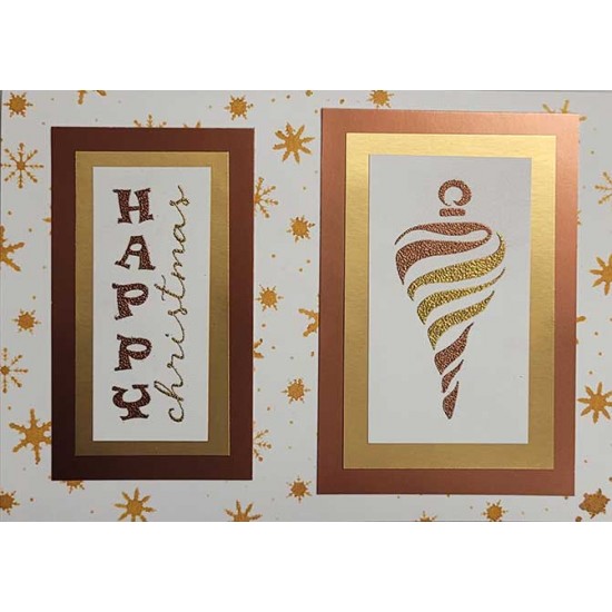 Upright Bold Happy Christmas Cling Rubber Stamp