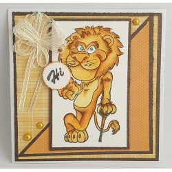 Lion cling rubber Stamp