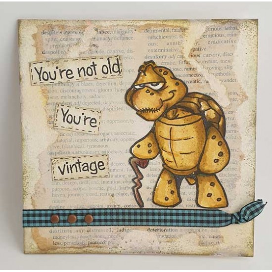 You're Not Old Turtle Rubber Stamp