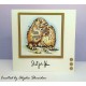 Otter Snuggles cling mounted Rubber Stamp