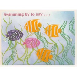 Funky Fish and Seaweed Cling Rubber Stamp