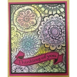 Colouring Mandala Cling Rubber Stamp