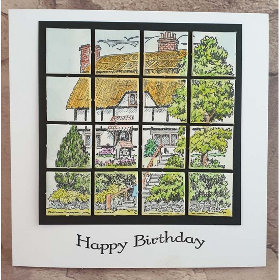 Thatched House Rubber Stamp