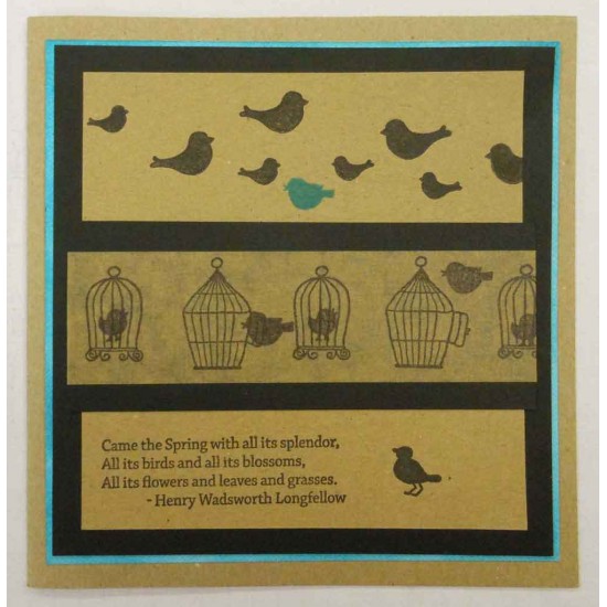 Birdcages & Butterflies Rubber Stamp Set