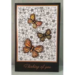 Lg Butterfly rubber stamp by Teri Sherman