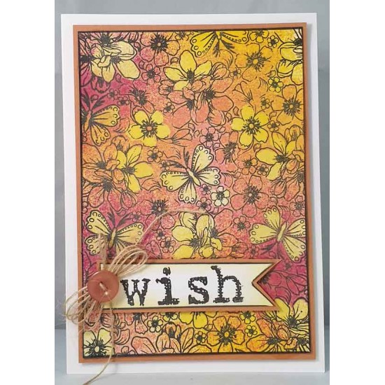 Blossom Background unmounted rubber stamp