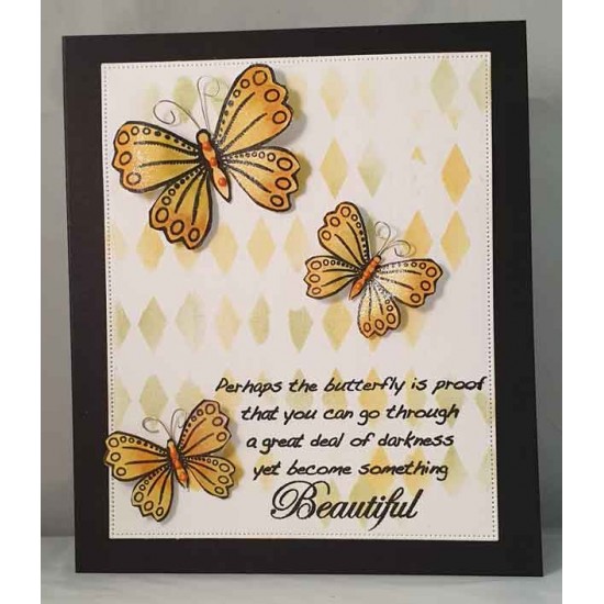 Sm Butterfly rubber stamp by Teri Sherman