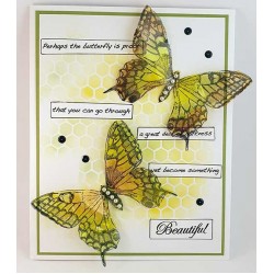 Old World Swallowtail Butterfly Cling Rubber Stamp