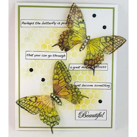 Old World Swallowtail Butterfly Cling Rubber Stamp