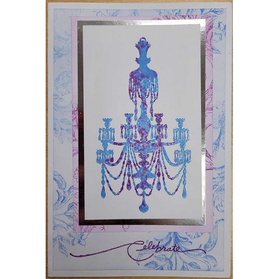 Solid Chandelier Rubber Stamp