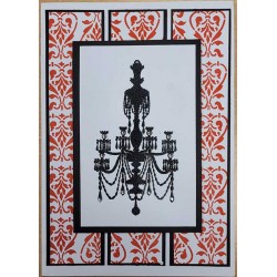 Solid Chandelier Rubber Stamp