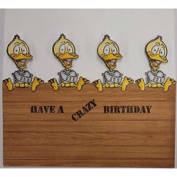 Crazy Birthday Safari Man rubber stamp set - SALE