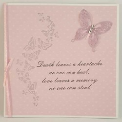 Death leaves a heartache script  Large Cling Rubber Stamp