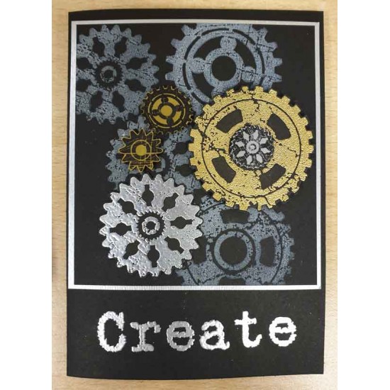 Live, Create, Craft, Happy Rubber Stamp Set