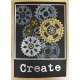 Distressed Cogs Rubber Stamp Set