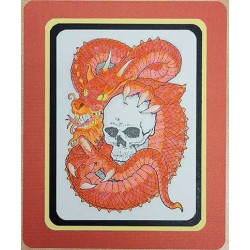 Dragon Skully Cling mounted Rubber Stamp