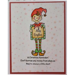 Elf Sign Rubber Stamp