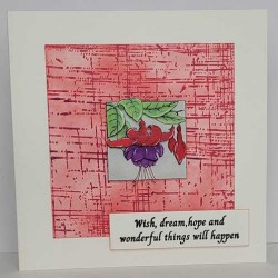 Fuchsia in Fancy Frame Cling mounted Rubber stamp