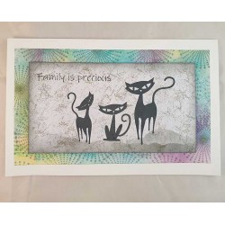 Feline Family Cling Rubber Stamp Set