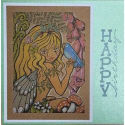 Fern the Forest Fairy Cling mounted Rubber Stamp