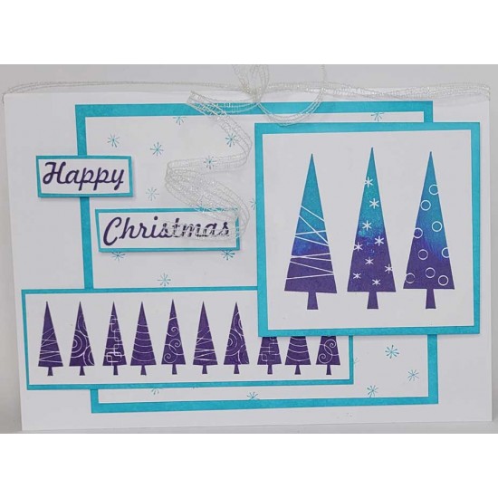 Holiday Trees Cling Rubber Stamp