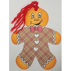 Gingerbread Faces Rubber Stamp Set and Die Cuts