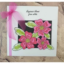 Groovy Blooms Cling mounted Rubber Stamp Set