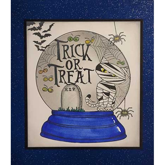 Trick or Treat Cling Rubber Stamp