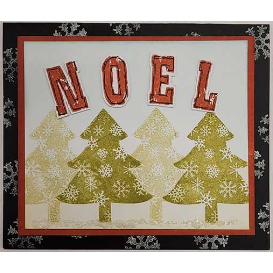 Holly Christmas Rubber Stamp Set - ON SALE