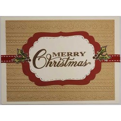 Holly Christmas Cling Rubber Stamp Set - ON SALE