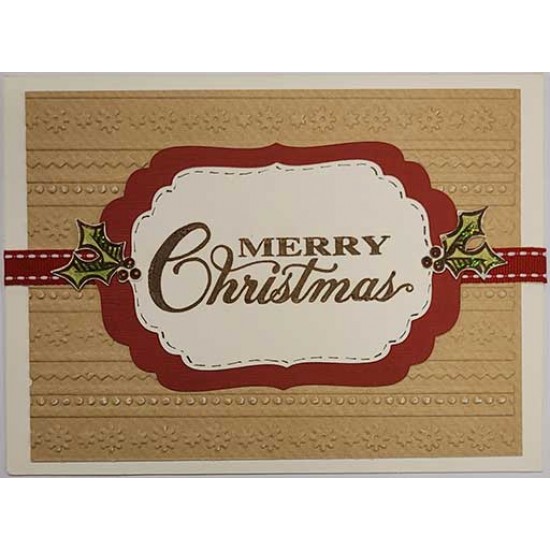 Holly Christmas Rubber Stamp Set - ON SALE