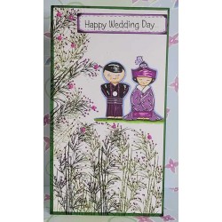 Happy Anniversary Happy Wedding Day Cling Rubber Stamps