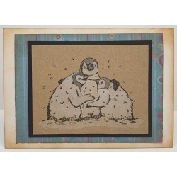 Penguin Chicks Cling Rubber Stamp