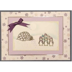 Playful Penguins Cling Rubber Stamp Set - ON SALE