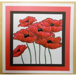 Emily's Poppy Rubber Stamp