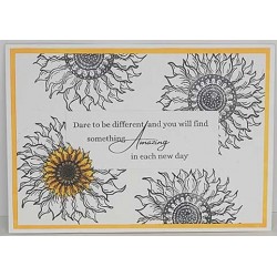 Sunflower Bold Small Cling Mounted Rubber Stamp