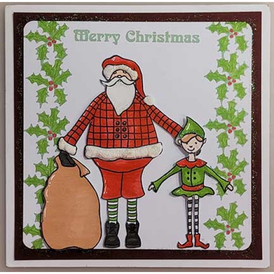 Santa's Helper Rubber Stamp - Discontinued