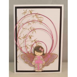 Cloth Butterfly Cling Rubber Stamp