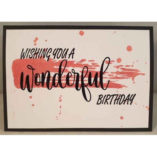 Wonderful Birthday Rubber Stamp