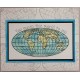 World Map Rubber Stamp