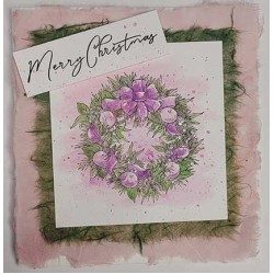 Merry Christmas Script Rubber Stamp