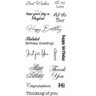 Birthday Sentiments Clear Stamp Set