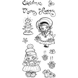 Poppi Pokkadott Christmas Clear Stamp Set - SALE