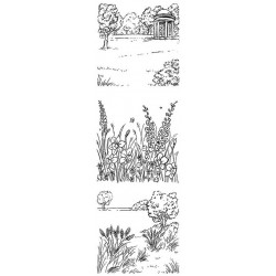 English Country Garden Cling Rubber Stamp Set