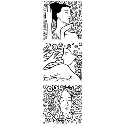 Klimt Ladies Cling Rubber Stamp Set