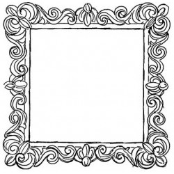 Flourished Frame Cling Rubber Stamp Set