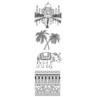 Travels in India Cling Rubber Stamp Set