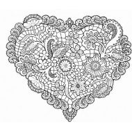 Lace Heart Cling Rubber Stamp Set